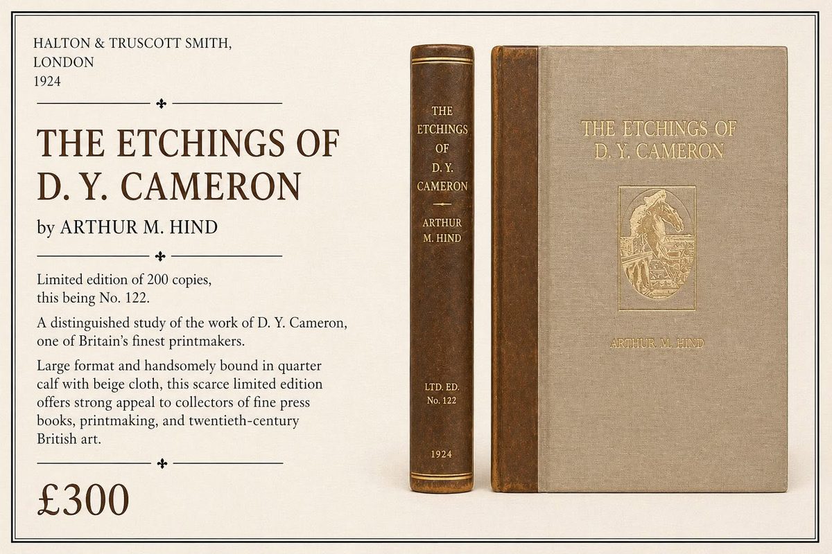 The Etchings of D. Y. Cameron — advert card