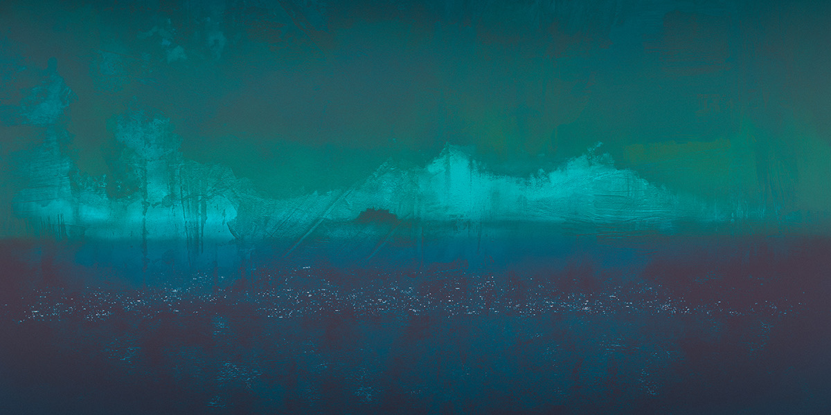 Original abstract artwork of the Northumberland coast and horizon — from the shop